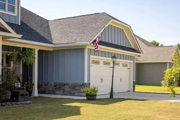 a house with swimming pool