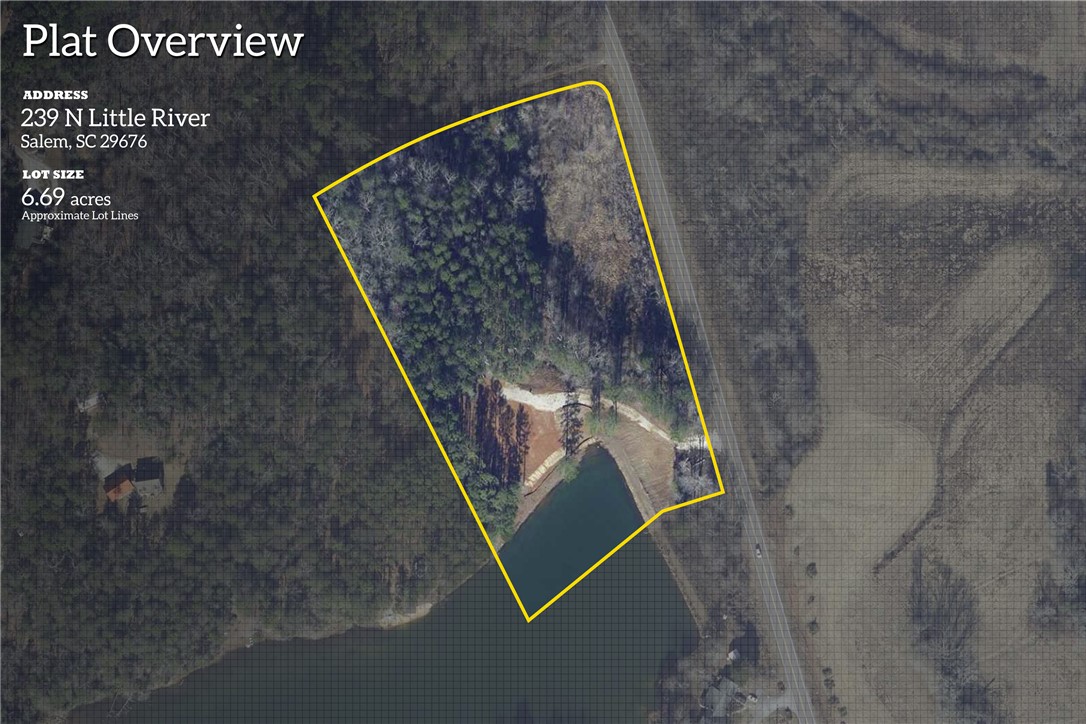 239 North Little River Road Salem, SC 29676 - Photo 41 of 43 This plat overview showcases a generous 6.69-acre lot with extensive water frontage.