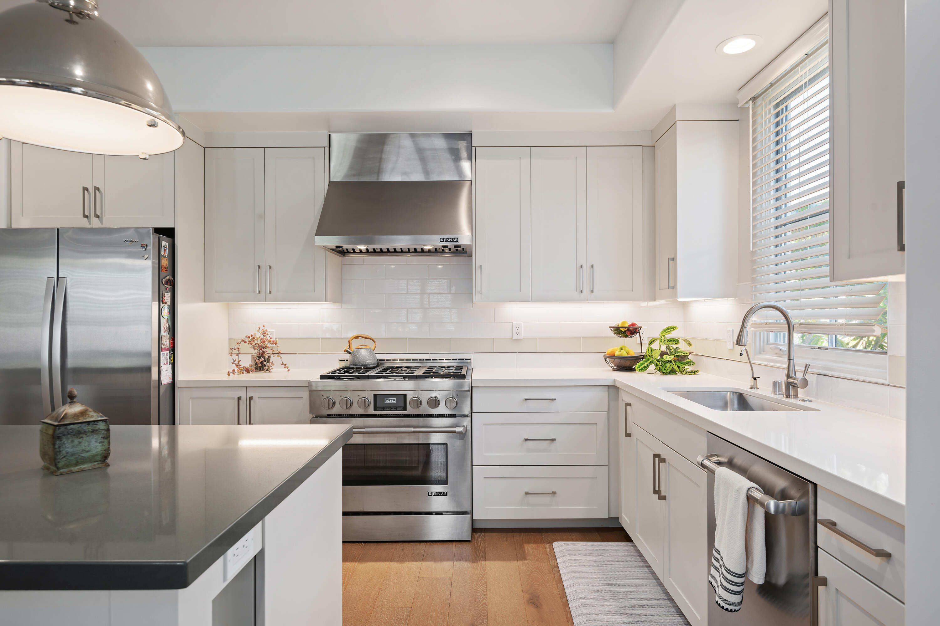 3726 State Street, Unit 203 Santa Barbara, CA 93105 - Photo 3 of 30 a kitchen with stainless steel appliances granite countertop a sink stove and refrigerator