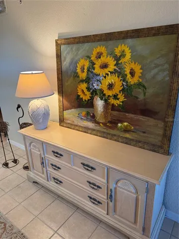 a view of lake with sunset