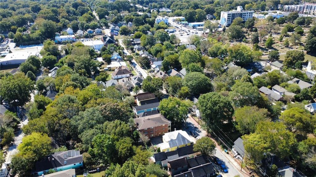 181 Powell Street Southeast, Unit 2 Atlanta, GA 30316 - Photo 47 of 47 an aerial view of residential houses with outdoor space and trees