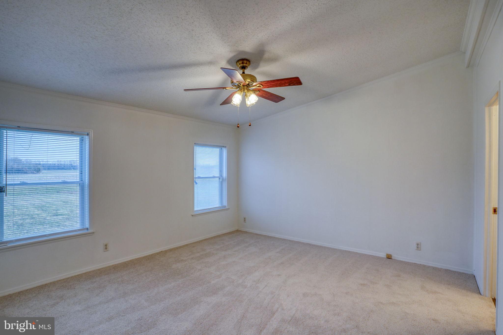 4285 Carpenter Bridge Road Felton, DE 19943 - Photo 33 of 45 an empty room with windows and chandelier fan