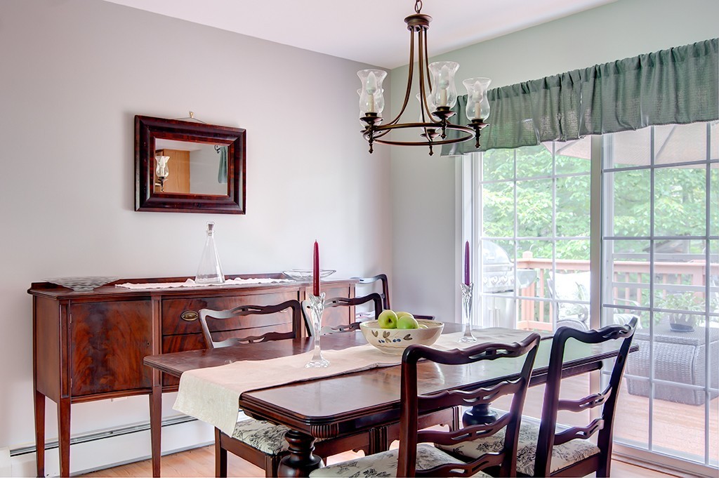 64 Farm Pond Road Oakham, MA 01068 - Photo 6 of 20 a view of a dining room with furniture window and outside view