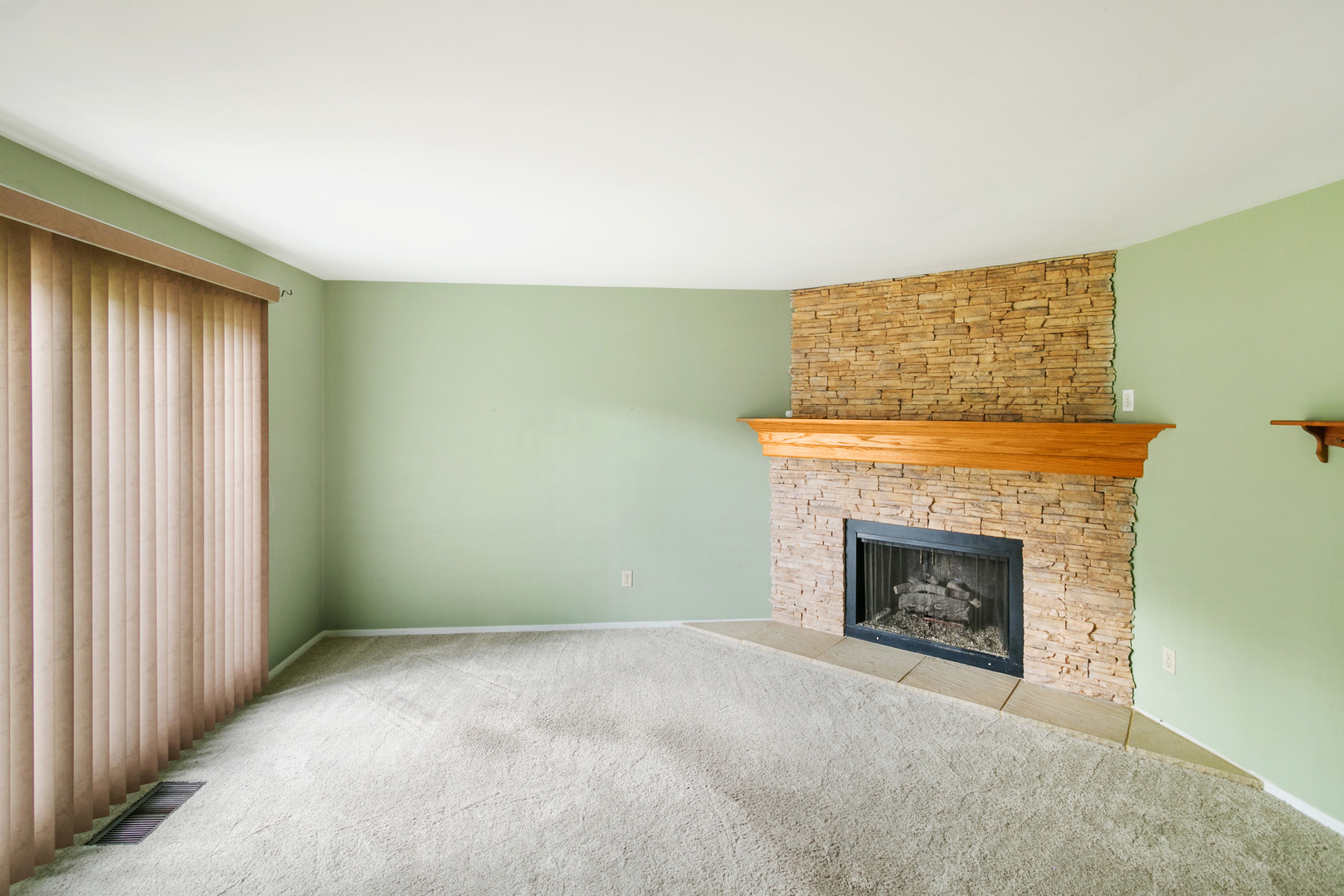314 Boulder Hill Pass Montgomery, IL 60538 - Photo 5 of 19 an empty room with a fireplace