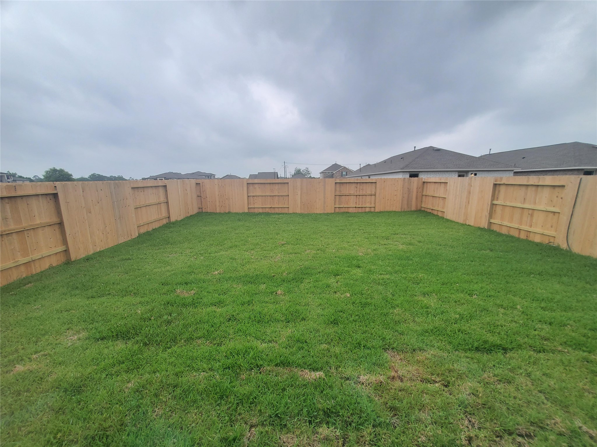3115 Savannah Rose Drive Angleton, TX 77515 - Photo 19 of 20 a view of a backyard with plants and large trees