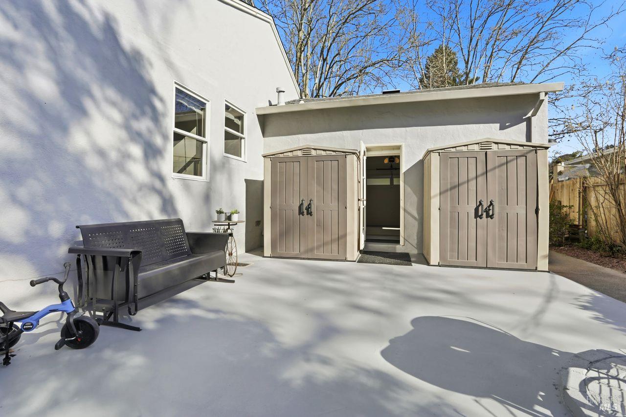 41 Bretano Way Greenbrae, CA 94904 - Photo 22 of 28 Additional storage with plenty of outdoor patio space.