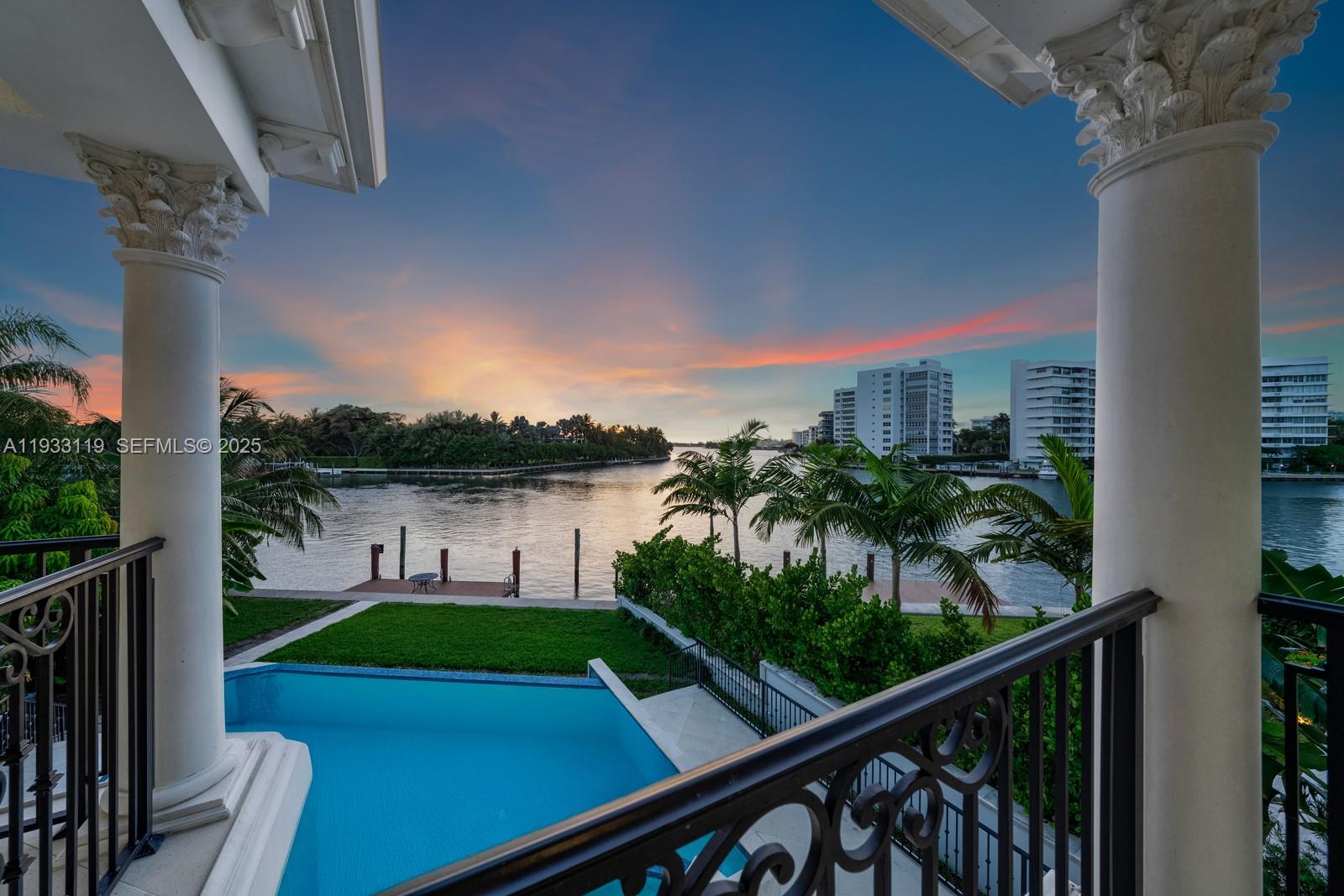 919 92nd Street Surfside, FL 33154 - Photo 14 of 40 a view of a balcony with lake view
