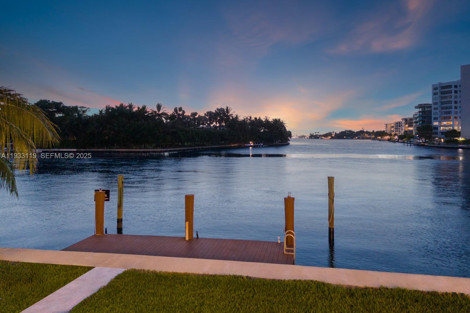 919 92nd Street Surfside, FL 33154 - Photo 15 of 40 a view of a lake with houses
