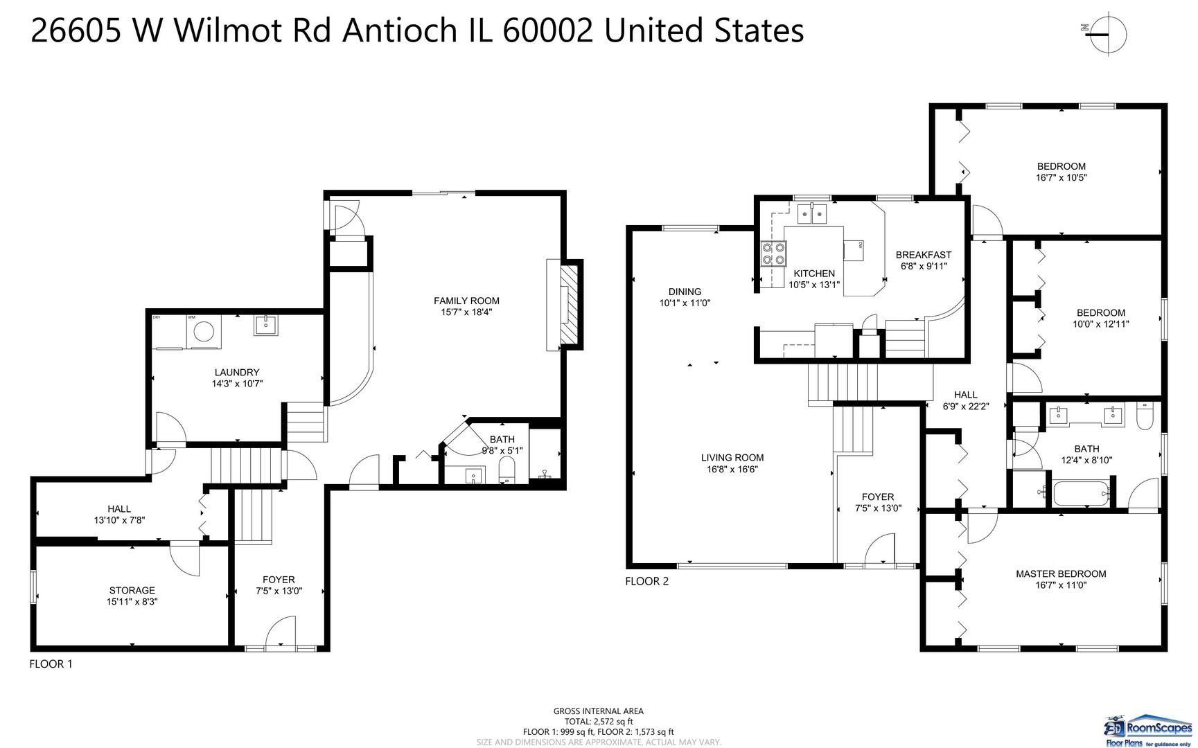 26605 West Wilmot Road Antioch, IL 60002 - Photo 27 of 30 a picture of a floor plan