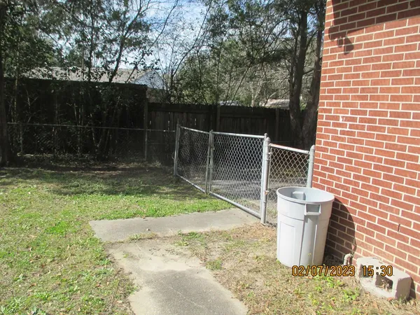 a backyard of a house
