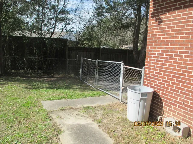 a backyard of a house