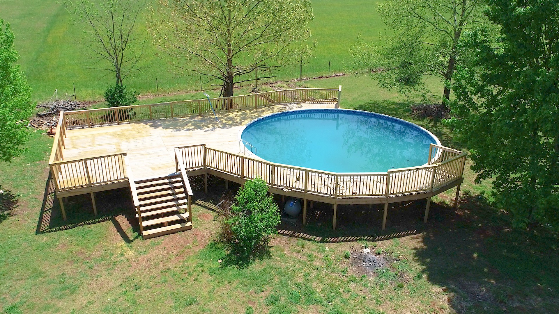 3718 Maple Lane Murfreesboro, TN 37129 - Photo 24 of 30 a view of backyard with swimming pool and outdoor seating