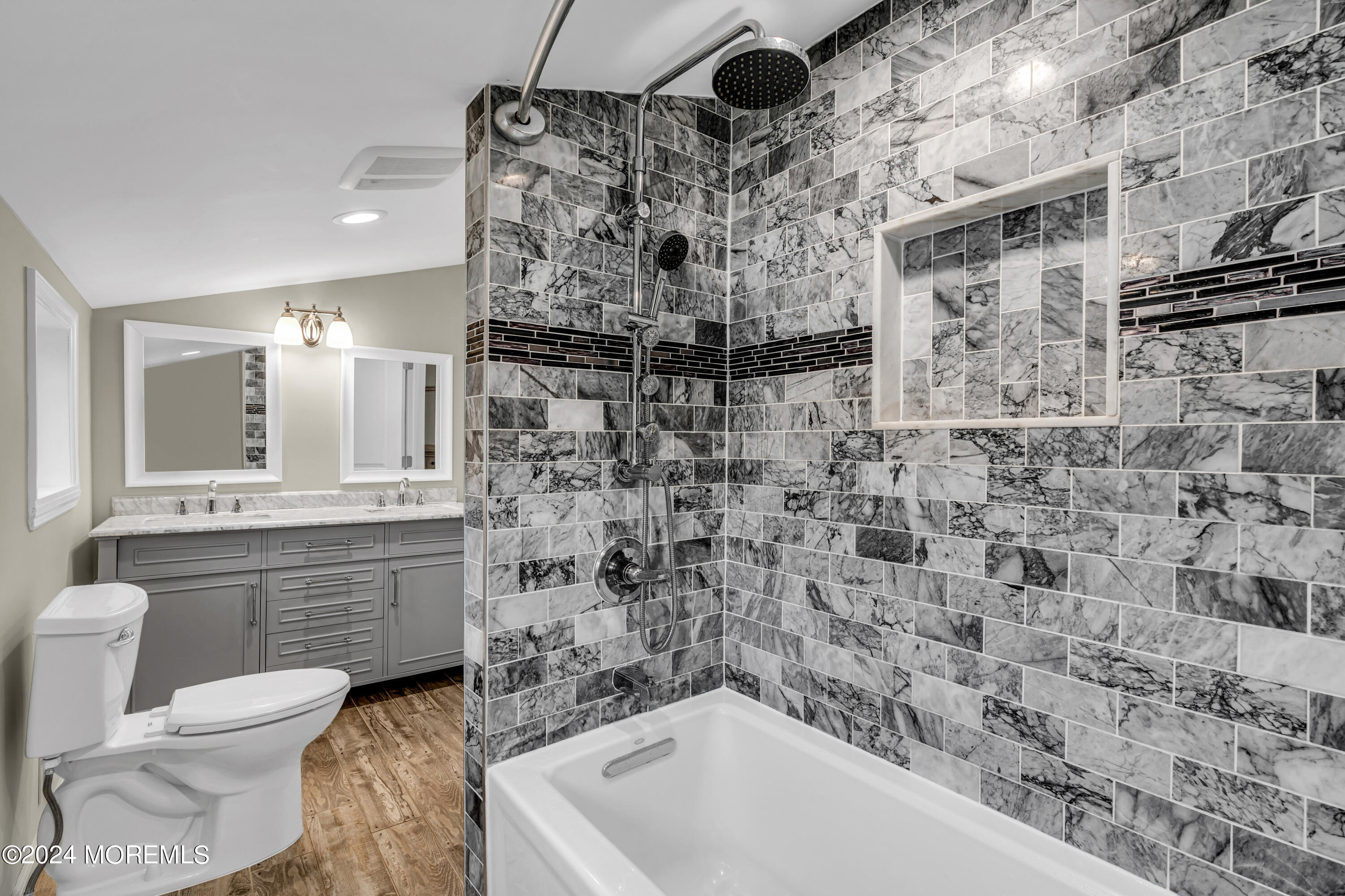 2 Maple Avenue Freehold, NJ 07728 - Photo 28 of 41 a bathroom with a toilet sink and shower