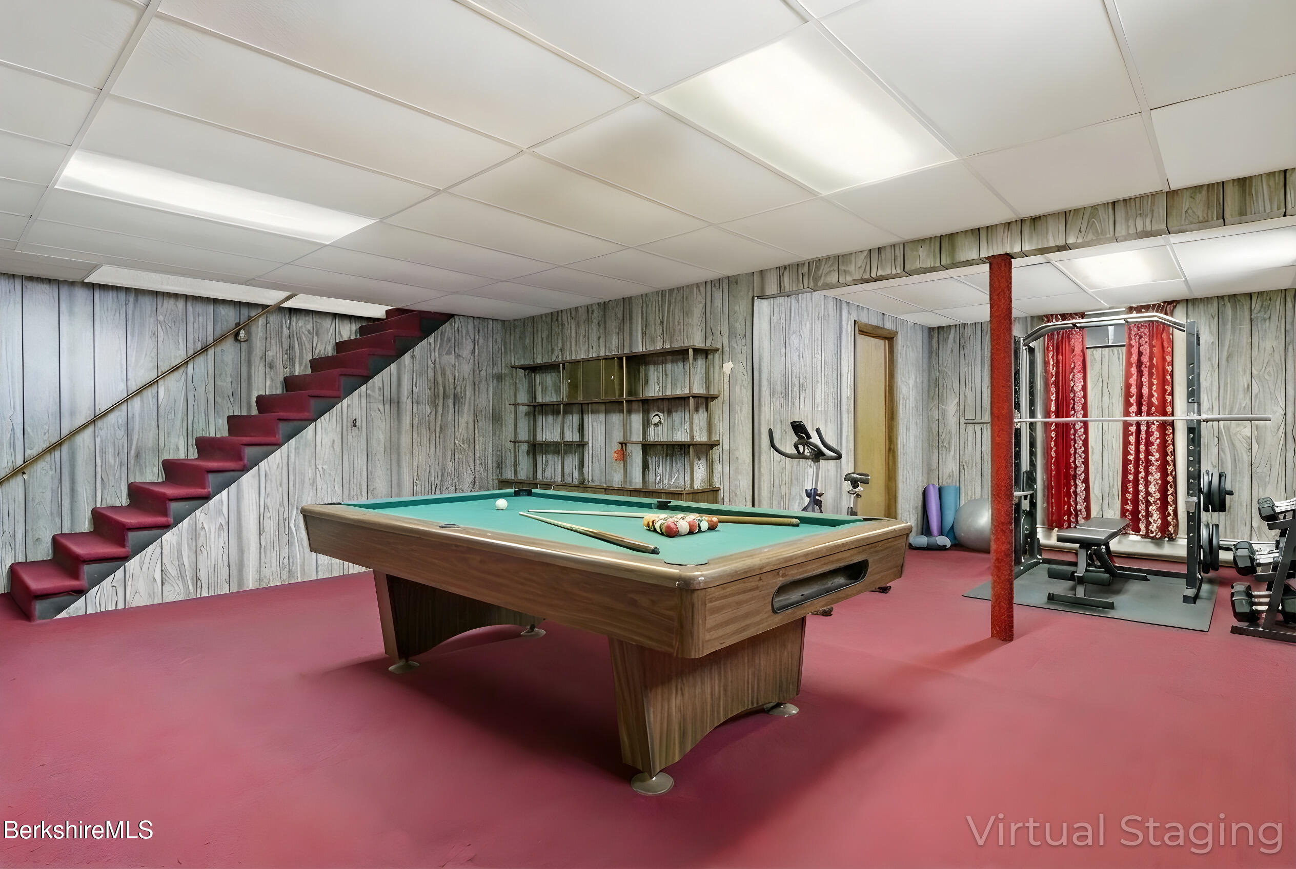 121 Kittredge Road Pittsfield, MA 01201 - Photo 35 of 38 a room with pool table and windows