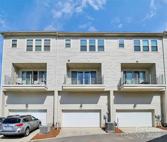 front view of a building with a street