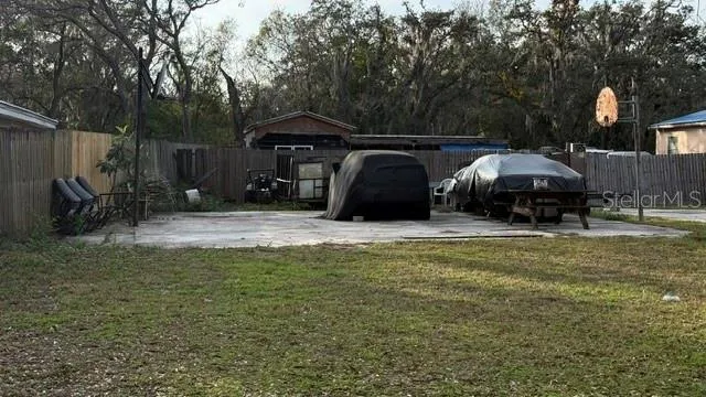 a house view with a garden space