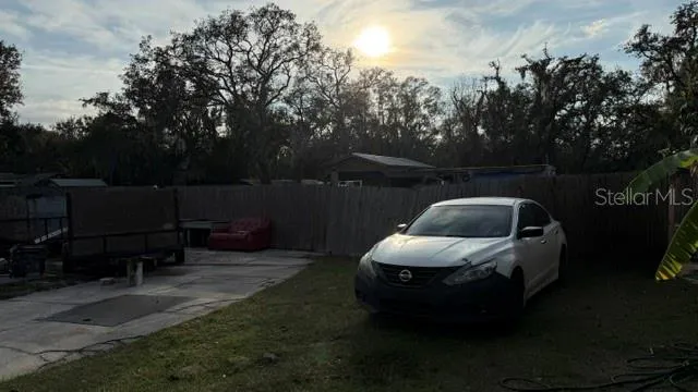 a view of outdoor space with seating