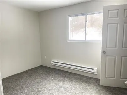 a view of a room with window