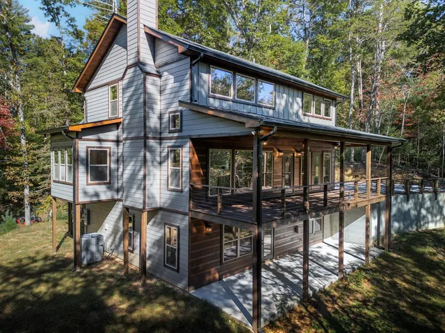 a front view of a house with a slide