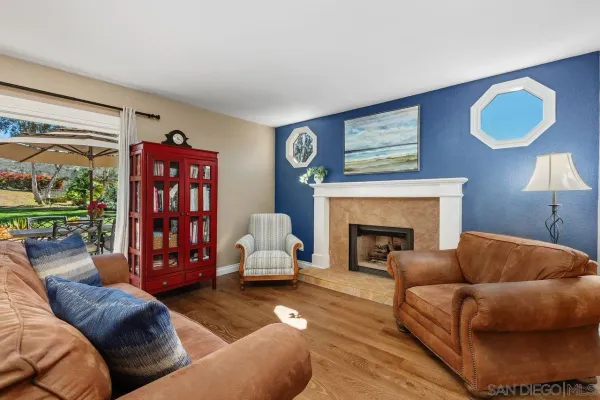 a living room with furniture and a couch