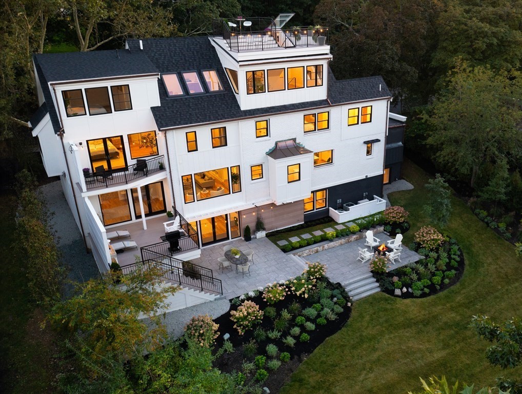 111 Jordan Road Brookline, MA 02446 - Photo 2 of 42 an aerial view of residential houses with outdoor space