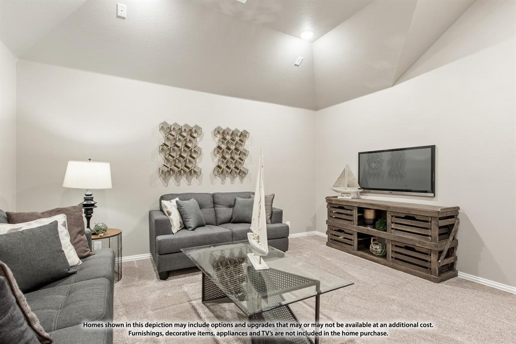 315 Spring Circle Red Oak, TX 75154 - Photo 36 of 40 a living room with furniture and a flat screen tv
