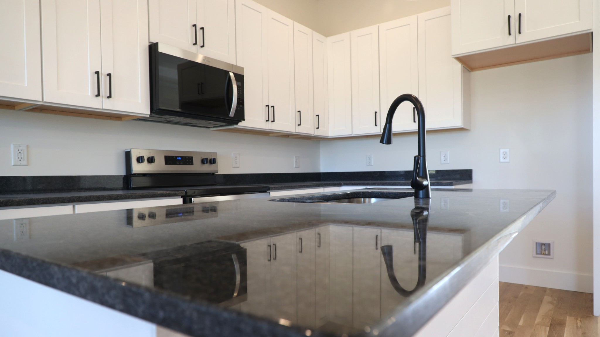 5558 Borthick Road Springfield, TN 37172 - Photo 6 of 53 a kitchen with stainless steel appliances granite countertop a sink a stove and a microwave