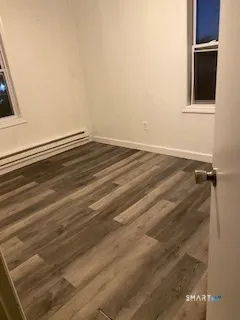 a view of a room with rack on the wall