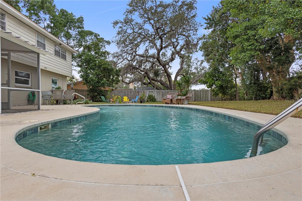 1437 Glenview Road Palm Harbor, FL 34683 - Photo 14 of 69 a view of a swimming pool with a yard