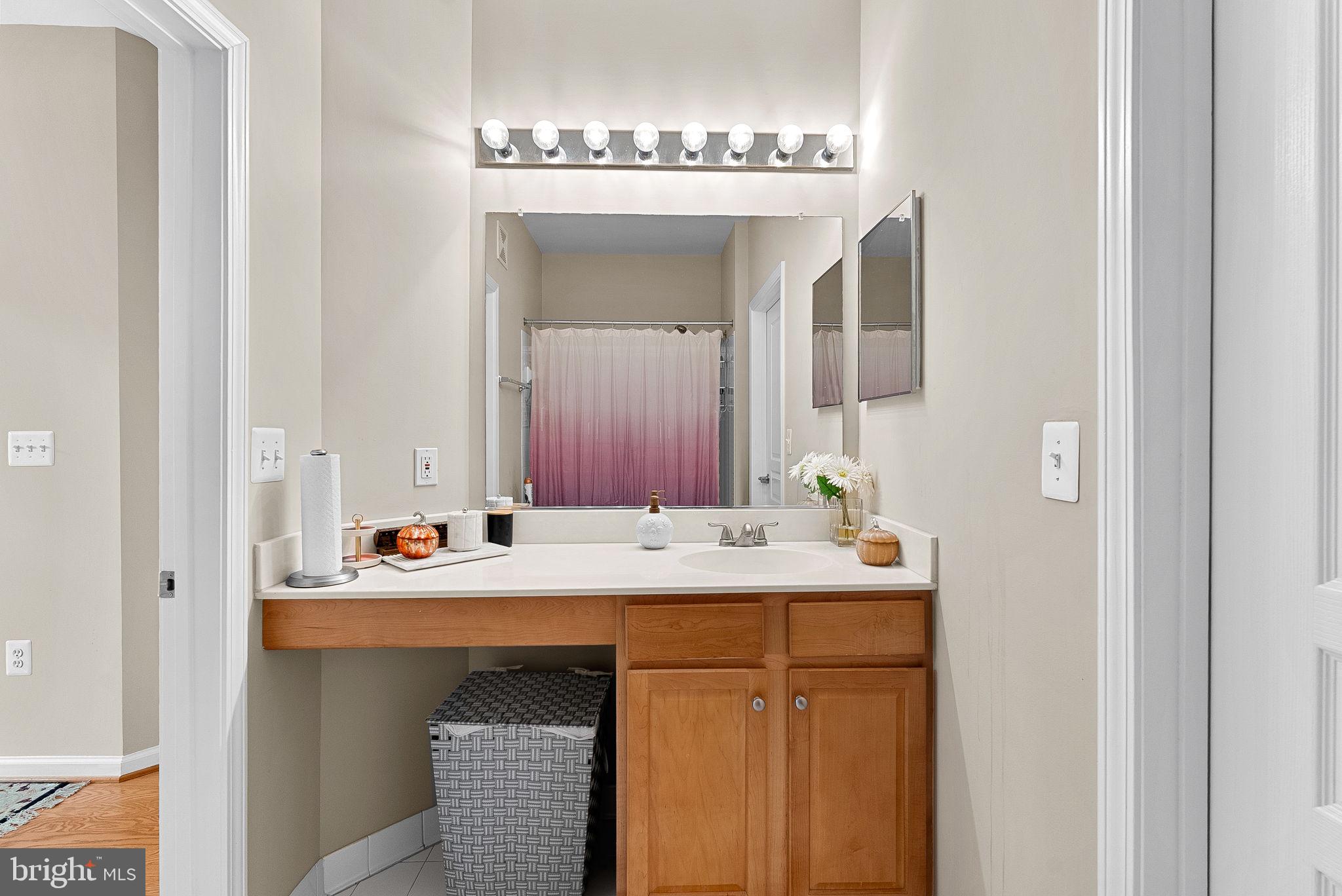 12001 Market Street, Unit 106 Reston, VA 20190 - Photo 24 of 45 a bathroom with a sink and a mirror