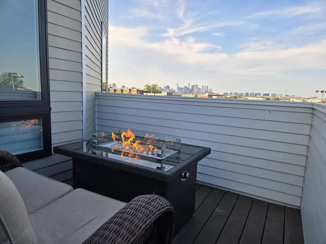 a terrace with outdoor seating