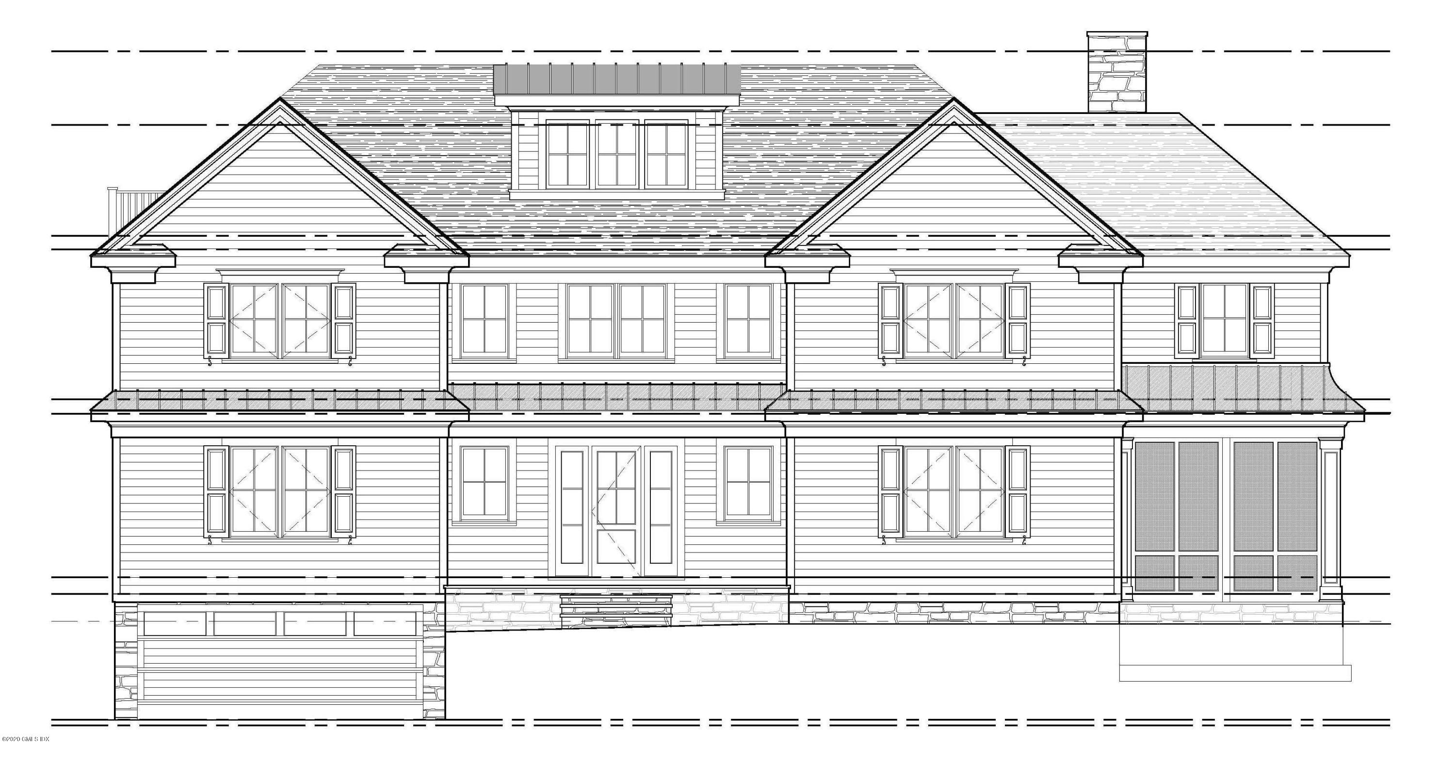 a view of a large white building