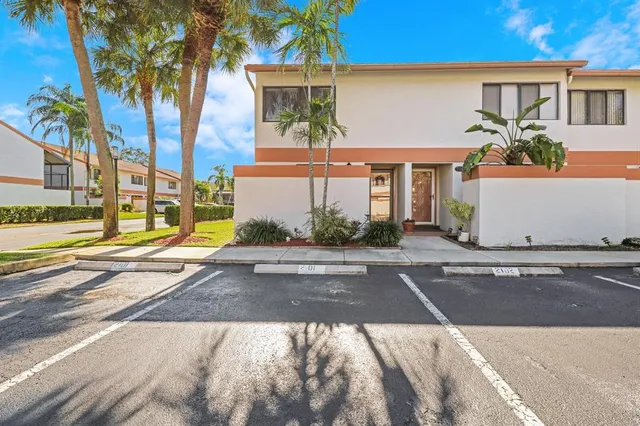 a view of a building with a street