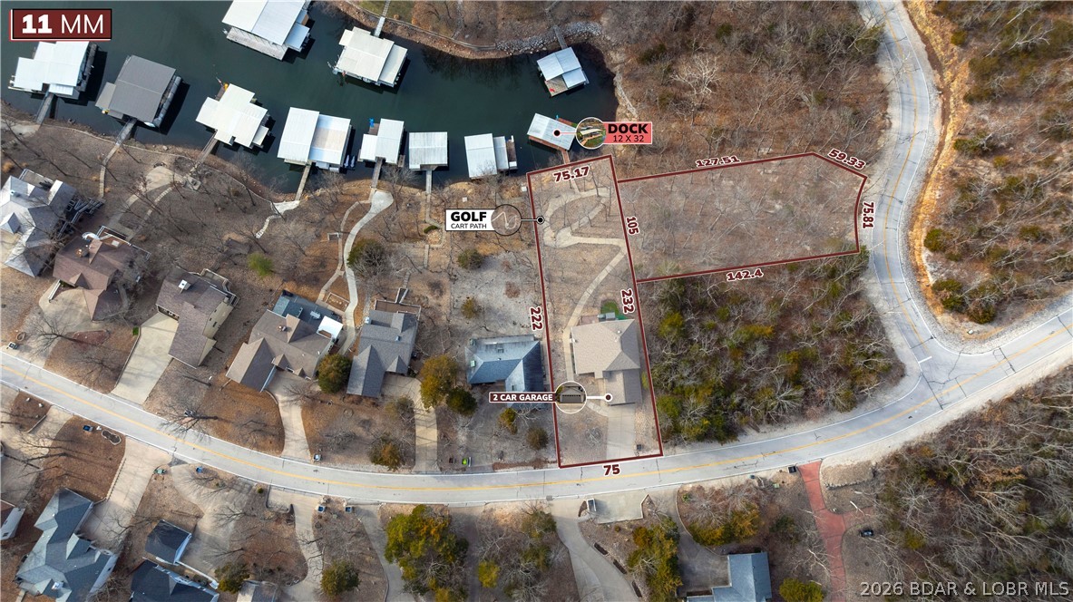 177 Ridgewood Drive Lake Ozark, MO 65049 - Photo 39 of 40 Lot Lines Approximate extra lot included