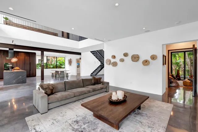 a view of a street with a building in the background