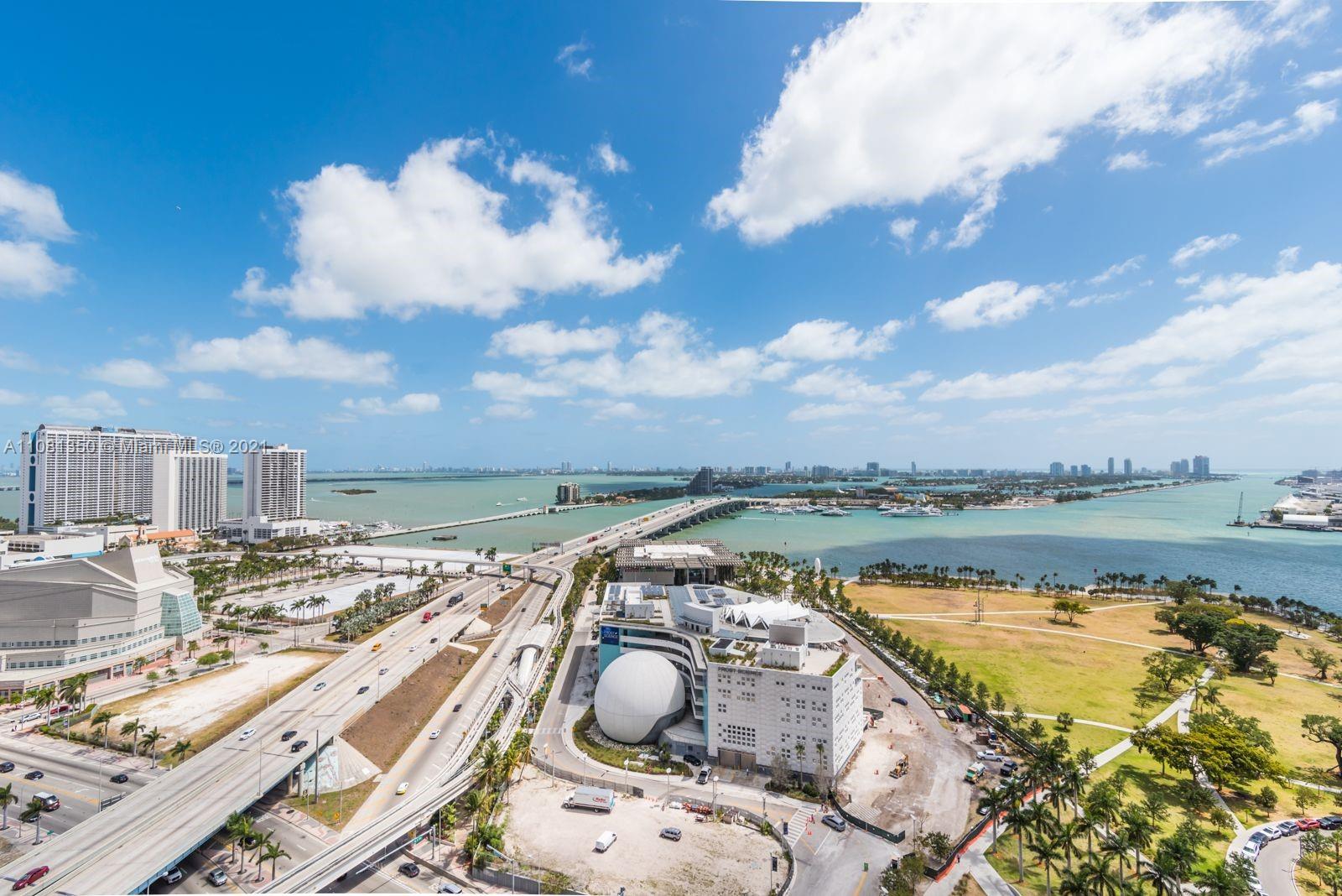 1040 Biscayne Boulevard, Unit 2403 Miami, FL 33132 - Photo 24 of 25 an aerial view of a city
