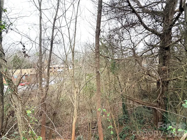 a bathroom with a small yard