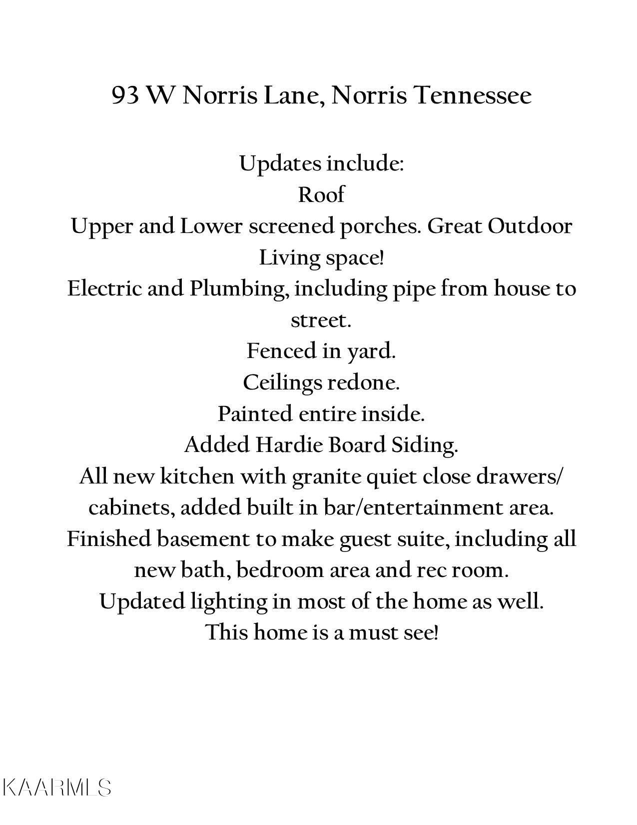 93 West Norris Road Norris, TN 37828 - Photo 3 of 32 93 W Norris upgrades