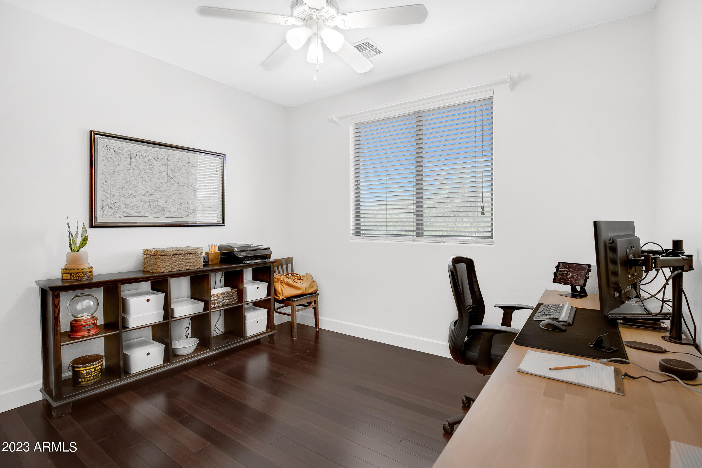4736 East Timberline Road Gilbert, AZ 85297 - Photo 25 of 49 a view of a workspace with furniture and a window