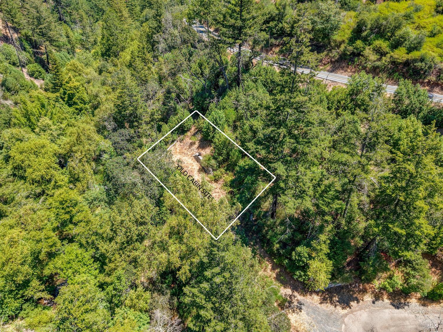 Building envelope of former cabin site.