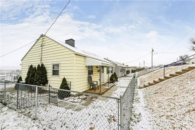 a house view with a backyard space