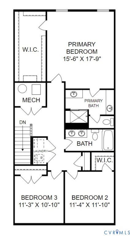 1512 West Moore Street, Unit B Richmond, VA 23220 - Photo 33 of 34 View of floor plan / room layout