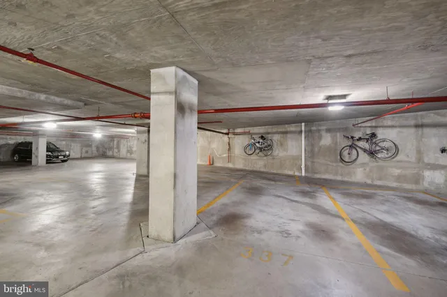 a view of a hallway with elevator