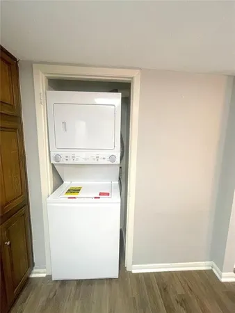a utility room with washer and dryer