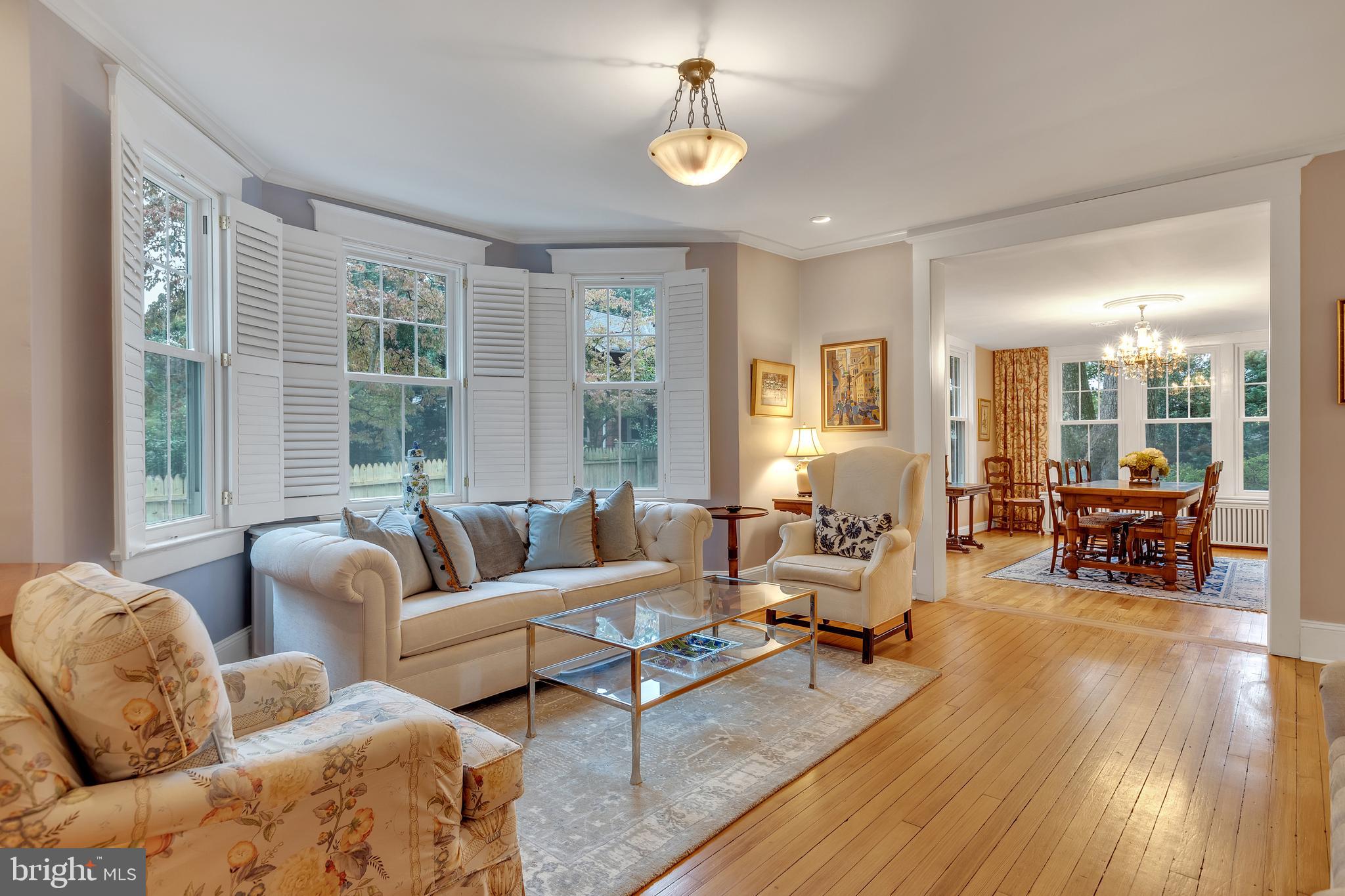 7506 Brookville Road Chevy Chase, MD 20815 - Photo 6 of 49 Living room with plantation shutters