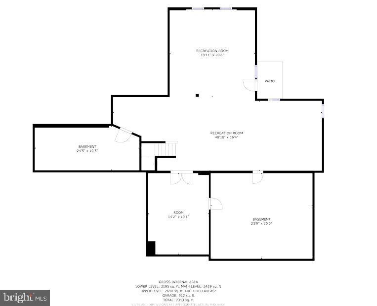 17501 Nesbitt Farm Lane Sandy Spring, MD 20860 - Photo 58 of 61 Basement Floor Plan