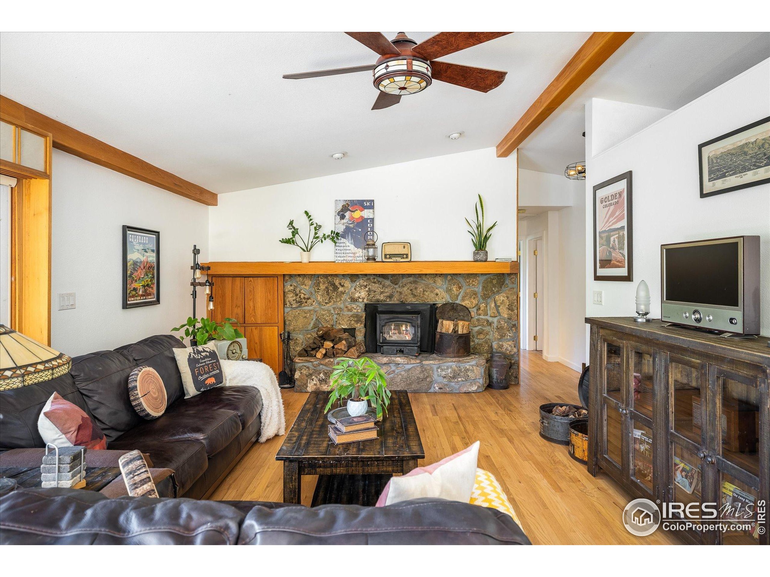 11935 Vonnie Claire Road Golden, CO 80403 - Photo 13 of 42 a living room with furniture and a flat screen tv
