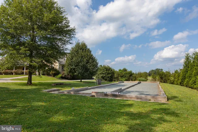 a view of grassy field with trees