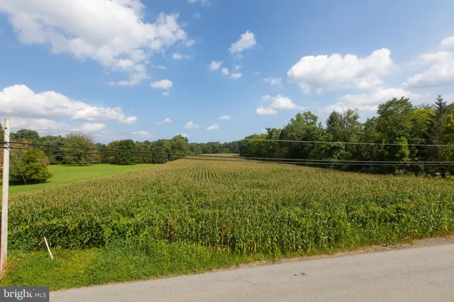 a view of a lake with a big yard