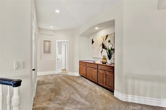 a view of a double vanity sink and mirror